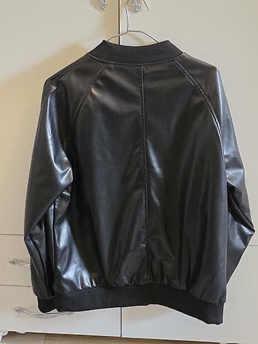 Kurtkalar: Qara eko‑dəri bomber gödəkçə - Material: parıltılı eko‑dəri (süni — 2