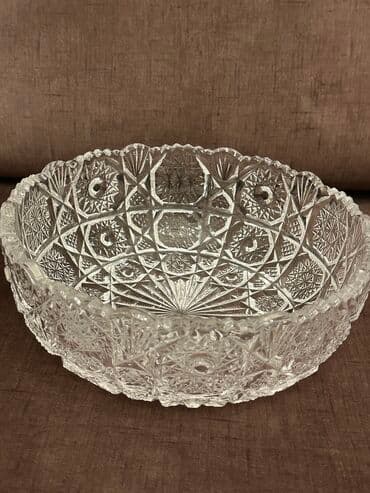 meyvə qablari: Yekə xrustal meyvəqabı (35 manat) — 2