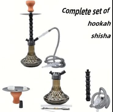 cüzdanlar: Şüşə dibli nargilə(qəlyan) seti – 52 sm hündürlük, 17 sm alt diametri — 4