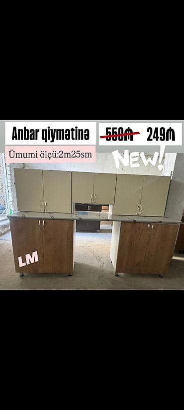 Sifarişlə taburetkalar: *Mətbəx mebellərinin sifarişlə hazırlanması✔️* Ölçü : 2metr25sm☑️ — 1