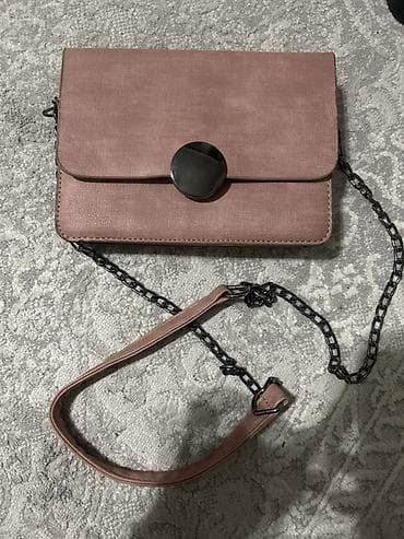 xarı bülbül icon: Zəncirli çiyin/çapraz çanta – pudra/çəhrayı rəng - Material: süni — 3