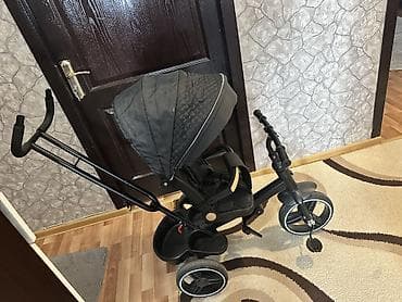Uşaq üçün 3 təkərli velosiped-araba (tricycle) - Rəng: qara - — 1