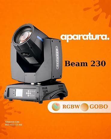 Mikrofonlar: Beam 230 • Lampa (İşıq mənbəyi): 230W gücündə 7R qövs lampası (adətən — 1