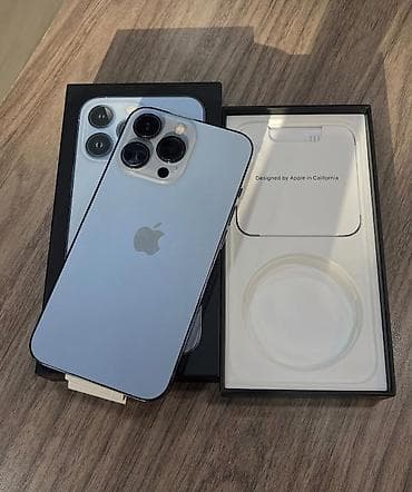apple 12 256gb: IPhone 13 Pro, 128 GB, Pacific Blue, Zəmanət, Simsiz şarj, Face ID — 1