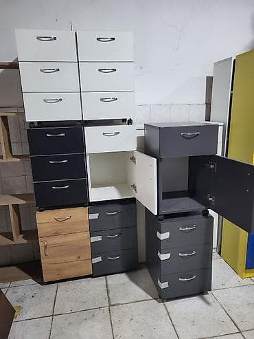 panda geyimi: Ofis/ev üçün çekmecəli tumbalar – müxtəlif rəng və konfiqurasiyalarda — 4