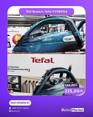tefal utuler: Buxarlı ütü – Tefal FV9851E0 (Ultimate Pure) - Güclü buxar — 1