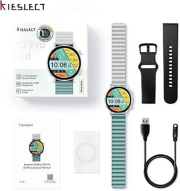 Smart saatlar: Alman Brendi. Kieslect Kr Pro Ltd smart saati. 2 kəmər, Usb, Karobka — 1