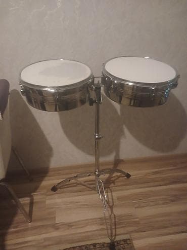 zerb aleti: Timbal cütlüyü (Timbales) – metal korpuslu, xrom örtüklü, tənzimlənən — 2