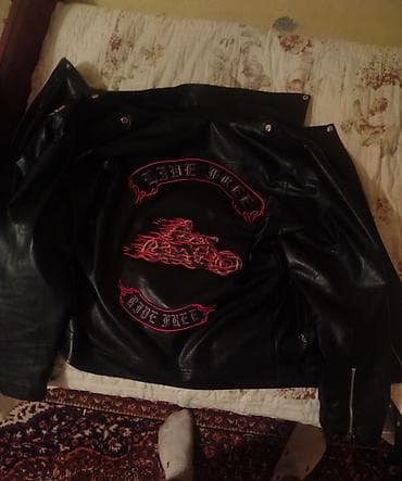 moto tvs: Məhsul: “Live Free, Ride Free” naxışlı motosikletçi dəri gödəkcə - — 3