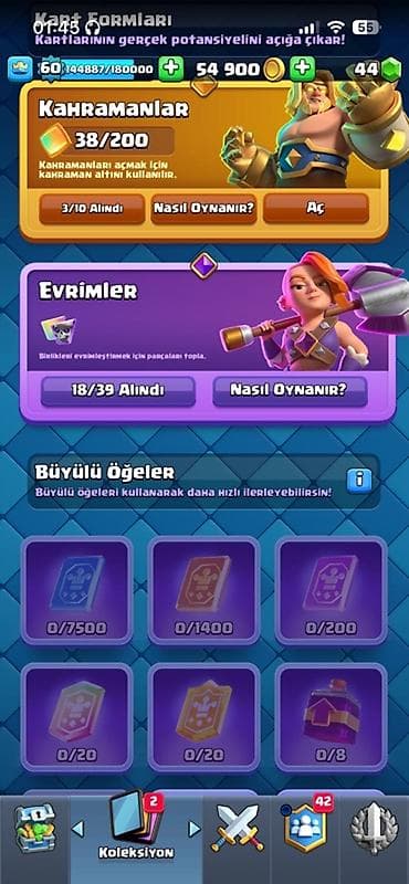 kart oyunları: Clash Royale hesabı – yüksək səviyyəli kolleksiya - Kral Səviyyəsi — 7