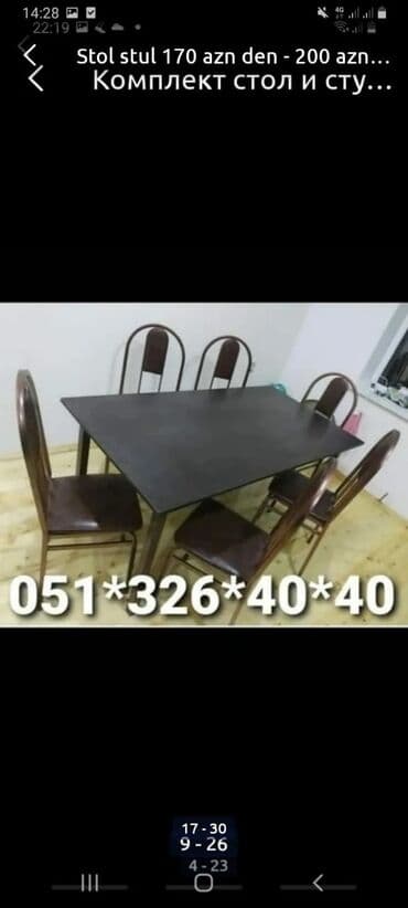 stul (koja): Masa ve oturacaq destleri Istediyiniz stulu istediyiniz olcude — 10