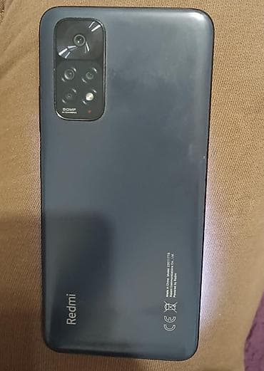 iphone 11 kreditlə: Redmi 11, 128 GB, rəng - Qara, Barmaq izi — 1