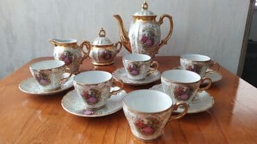 bagema qab: Çay dəsti, rəng - Qızılı — 1