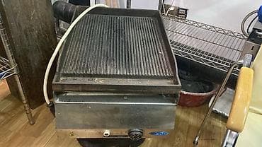 Tokla işləyən peşəkar qril tavasi - Material: paslanmayan polad