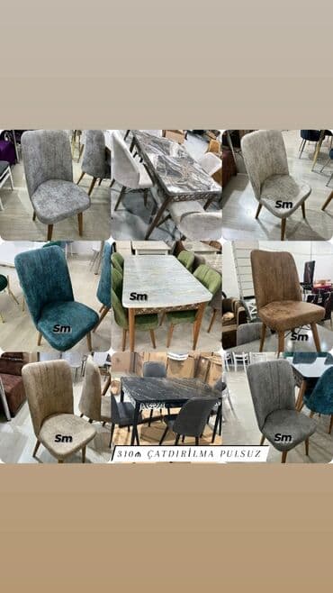 Masa və oturacaq dəstləri: Mətbəx üçün, Yeni, Açılan, Dördbucaq masa, 4 stul — 1