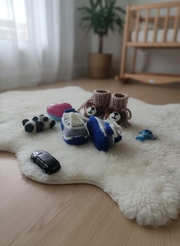 детская мембранная обувь: Məhsul: Əl işi körpə üçün toxunma yun çəkmələr dəsti Təsvir: - İki — 1