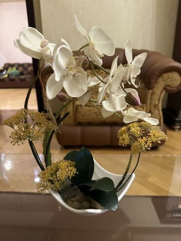 Süni güllər: Süni dekorativ masaüstü gül — 4