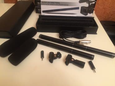 Video chekiliwler ucun professional mikrafon qutuda aksesuarlar hamisi