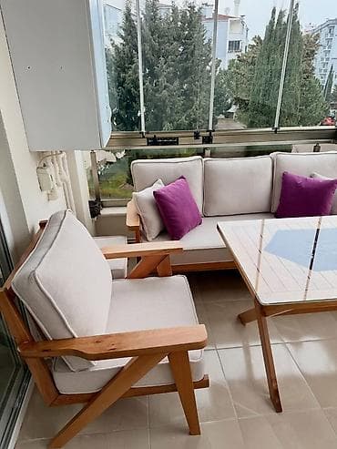 kamp masasi: Balkon və terras üçün komfortlu mebel dəsti Tərkib: - 1 ədəd 3 — 4