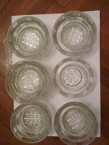 çaşqa nəlbəki: Nəlbəkilər, 6 ədədli dəst, rəng - Ağ, Şüşə, Rusiya — 1