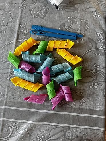 ev tapickalari: Saç burğu seti – Spiral “curlformer” tipli buruq lentləri və — 2