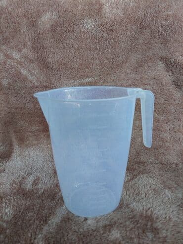 Mətbəx aksesuarları: Ölçü qrafinləri dəsti – şəffaf plastik, tutacaqlı və tökmə ağızlı - — 29