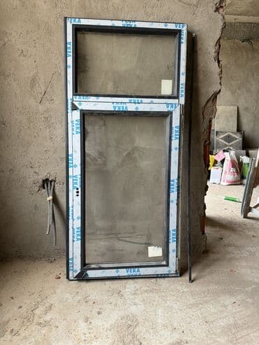 дверная ручка: Orijinal VEKA pəncərəsi. 81cm x 178cm. 7cm-lik profildən yığılıb — 1