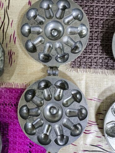 силиконовые формы в баку: Şirniyyət qəlibləri, rəng - Gümüşü, Çuqun, Fiqur, 3 — 3