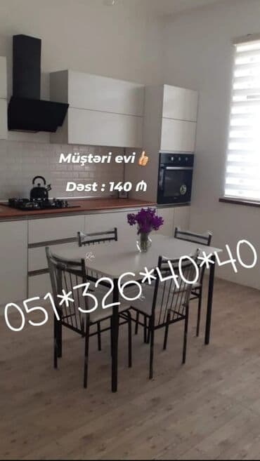 yazı masa: Qonaq otağı üçün, Yeni, Açılan, Dördbucaq masa, 1 stul — 10