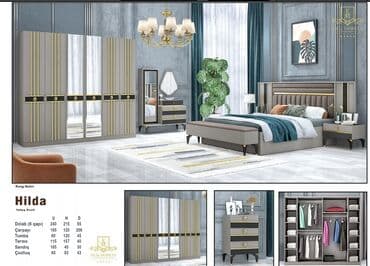 угловая тумба: Двуспальная кровать, 2 тумбы, Турция, Новый — 1