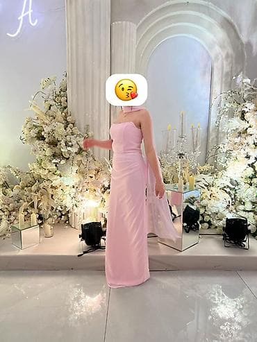 Zərif ziyafət/payetənsiz don - Rəng: açıq çəhrayı (pastel pink) - — 1