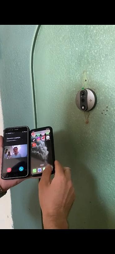 ekran iphone: Ağıllı video-domofon və qapı zəngi sistemi.Kamera tekfonda qoşmaq olur — 1