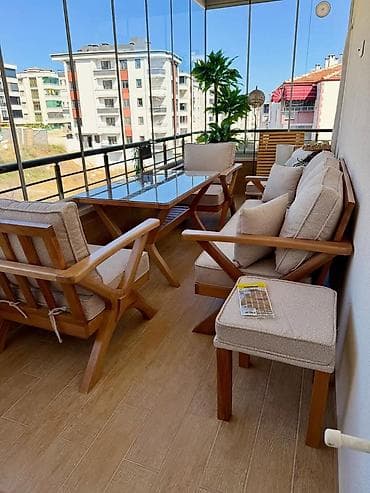 kamp masasi: Balkon və terras üçün komfortlu mebel dəsti Tərkib: - 1 ədəd 3 — 2