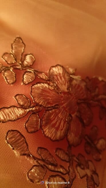 BYD: 5-7 yaş uşaq üçün zərif ziyafət donu - Rəng: Açıq çəhrayı/şaftalı — 7