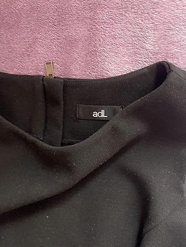 sadə don: AdL marka qadın paltarı - Rəng: qara - Dizayn: üst hissə düz qara — 3