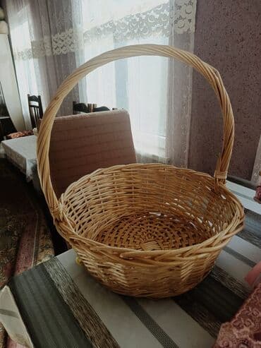 corek: Meyvə xonçası üçün səbət Təbii söyüddən hörülmüş səbət - Material — 1