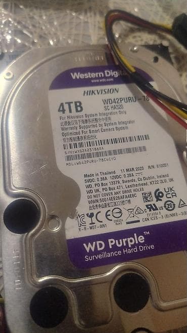 intel core i5: Seagate SkyHawk AI 10TB - 500azn, WD Purple 8TB- 350azn və WD Purple — 3