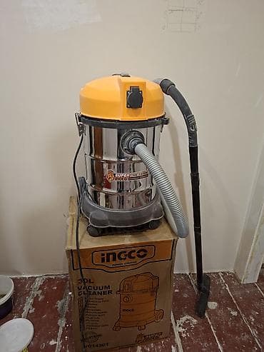 Tozsoranlar: INGCO VC14301 sənaye tipli tozsoran - Tutum: 30 litr paslanmayan — 2