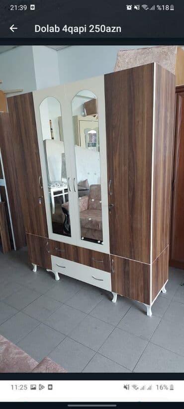 4 qapili dolab: Yeni, Açılan, 4 qapılı Düz dolab, Türkiyə — 13