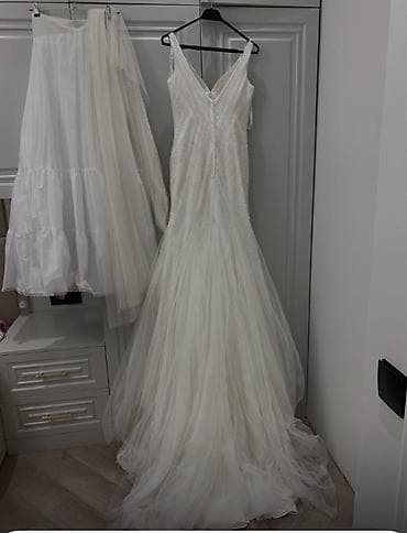 Свадебные платья и аксессуары: Oleq Cassini. Amerika brendidir. Parisdən alınıb. 3200 AZN. 1 dəfə — 2