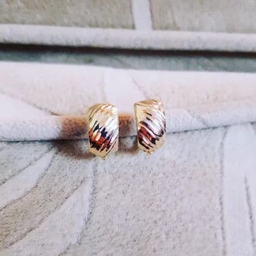 tək qaş: Sırğa, Sarı qızıl, 585 Əyar, 1400 g — 3