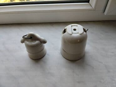 led işq: Farfor patronlar. Sovet dövrünün 2 ədəd farfor (keramik) işıq — 3