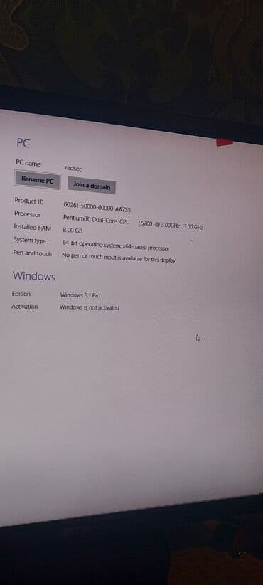 Планшеты: Göstəricilər şəkildə var pentium dual core e5700 3ghz Hard disk:500 gb — 3