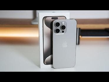 IPhone 15 Pro, Natural Titanium, Face ID lalafo.az -da IPhone 15 Pro, Natural Titanium, Face ID