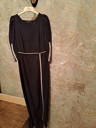 Baş geyimləri: M 38 ölçü - Rəng: qara - Uzunluq: maxi - Yaxa: kvadrat kəsim - Qol — 1