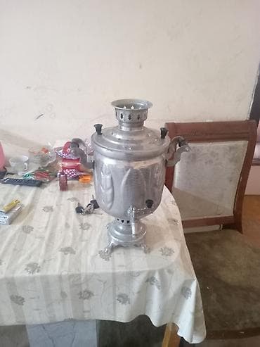 qedimi somavar: Klassik metal samovar - Material: cilalanmış metal gövdə, relyef — 1