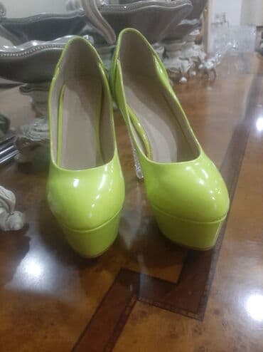 женские золотистые туфли: Туфли, Размер: 37, цвет - Зеленый, Новый — 6