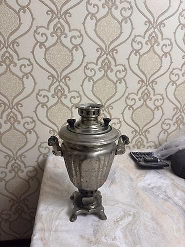 od samavarı: Klassik metal samovar - Material: döküm metal/krom rəngli korpus - — 1