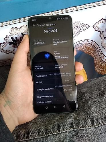 en ucuz macbook air: Honor X6b, 128 GB, rəng - Yaşıl, İki sim kartlı — 2