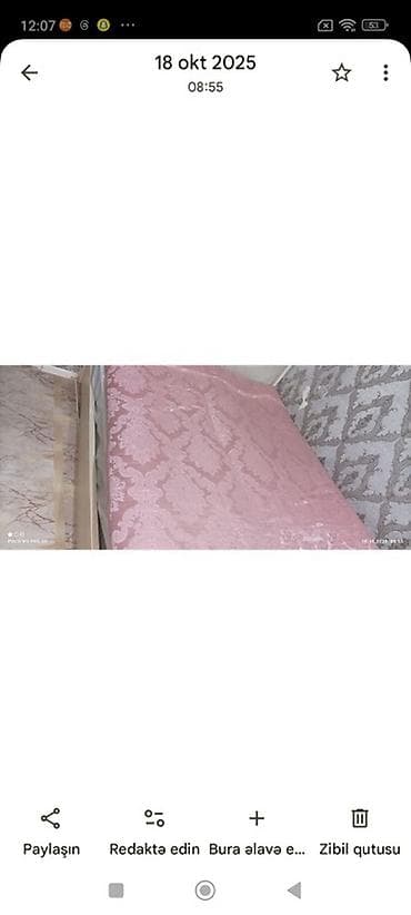 sisme yataq: Yataq üçün rəng - Çəhrayı Yataq örtüyü — 3